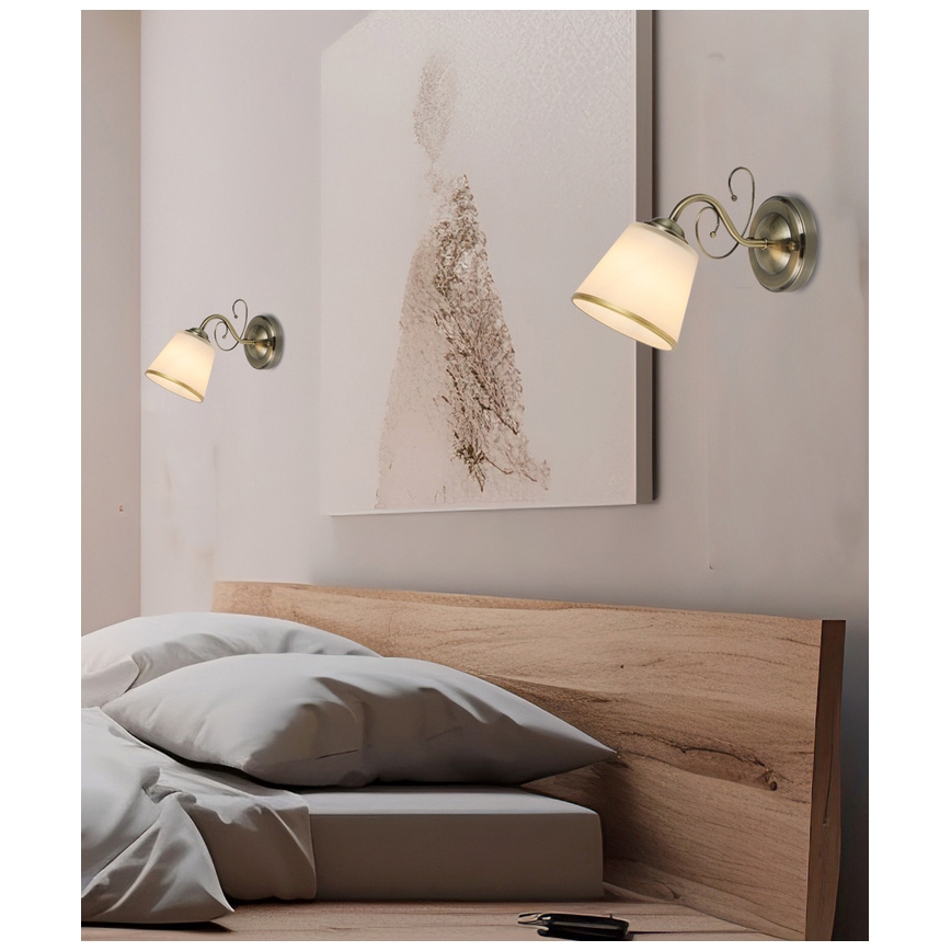 Nástenné svietidlo LOSANNA 1xE14/40W/230V mosadz