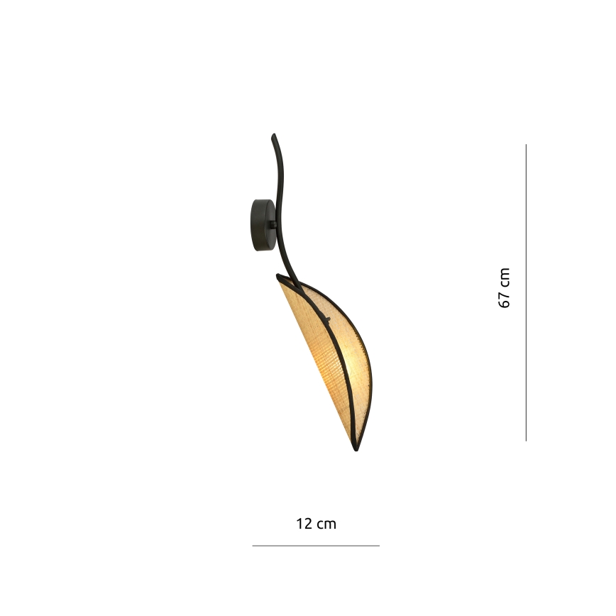Nástenné svietidlo LOTUS 1xE14/10W/230V čierna/béžová