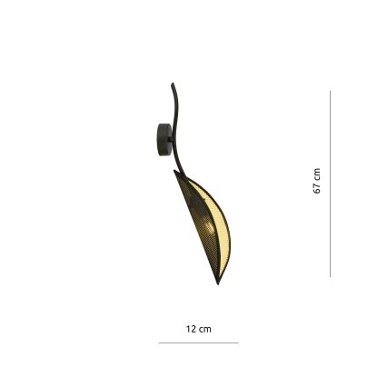 Nástenné svietidlo LOTUS 1xE14/10W/230V čierna/zlatá