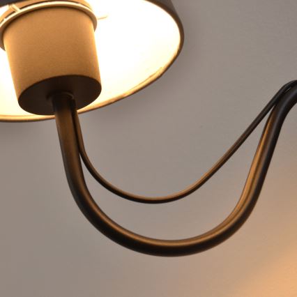 Nástenné svietidlo MALBO 2xE27/15W/230V sivá/čierna