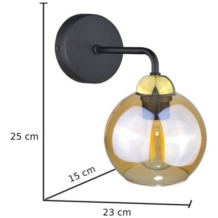 Nástenné svietidlo MELLE GOLD 1xE27/60W/230V