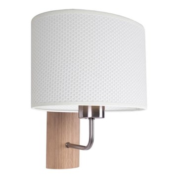 Nástenné svietidlo MERCEDES 1xE27/25W/230V biele/dub