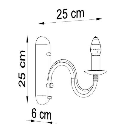 Nástenné svietidlo MINERWA 1xE14/40W/230V biela