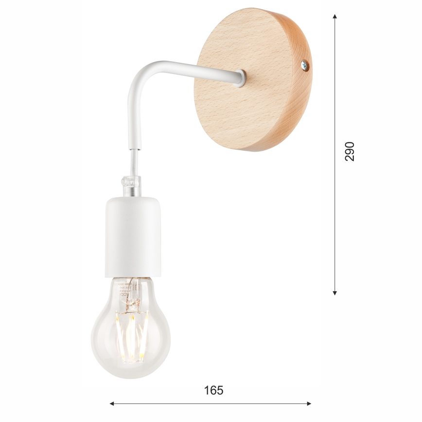 Nástenné svietidlo ORAZIO 1xE27/60W/230V buk - FSC certifikované