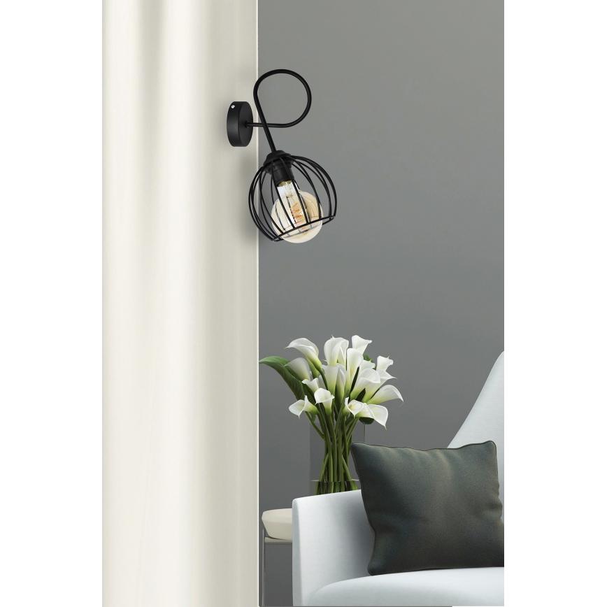 Nástenné svietidlo OXFORD 1xE27/15W/230V čierna