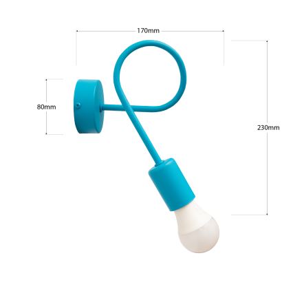 Nástenné svietidlo OXFORD 1xE27/15W/230V modrá