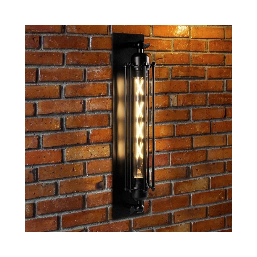 Nástenné svietidlo RETRO 1xE27/20W/230V čierna
