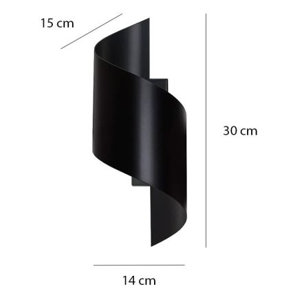 Nástenné svietidlo SPINER 1xG9/8W/230V čierna