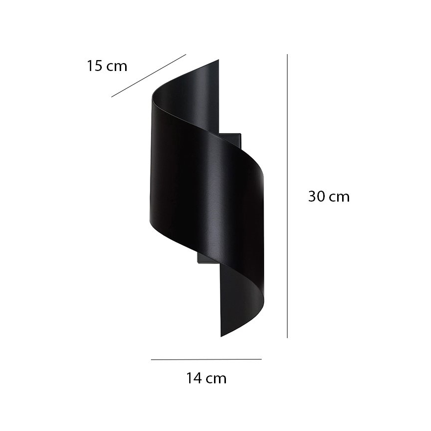 Nástenné svietidlo SPINER 1xG9/8W/230V čierna