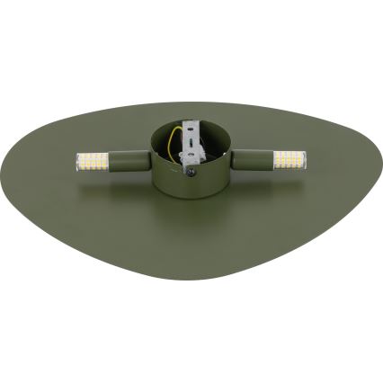 Nástenné svietidlo STONE 2xG9/8W/230V 30x39 cm zelená