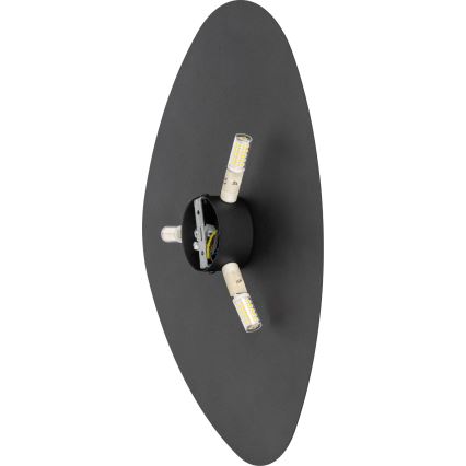 Nástenné svietidlo STONE 3xG9/8W/230V 37x49 cm čierna