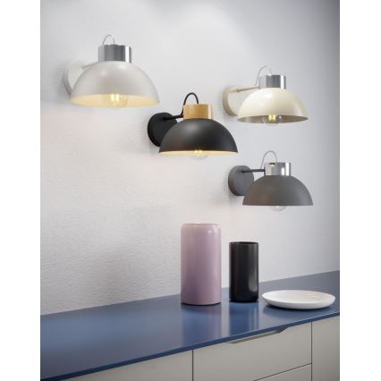 Nástenné svietidlo TEDI 1xE27/60W/230V biela/lesklý chróm