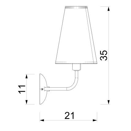 Nástenné svietidlo TORTOLA 2xE14/15W/230V béžové