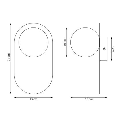 Nástenné svietidlo VIVA 1xG9/8W/230V sivé