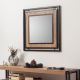 Nástenné zrkadlo COSMO 70x70 cm hnedá/čierna