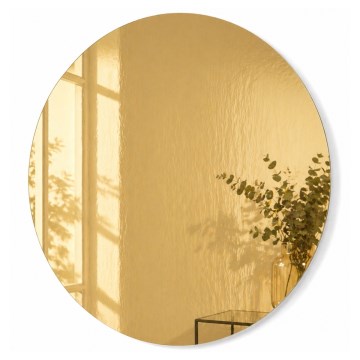 Nástenné zrkadlo HOUSEVITAMIN, priemer 80 cm, zlaté