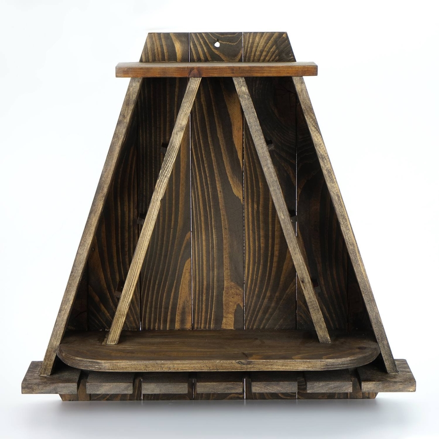 Nástenný držiak na víno RAF 58x57 cm smrek hnedá