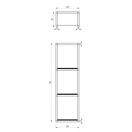 Nástenný držiak uterákov 78x23 cm biela