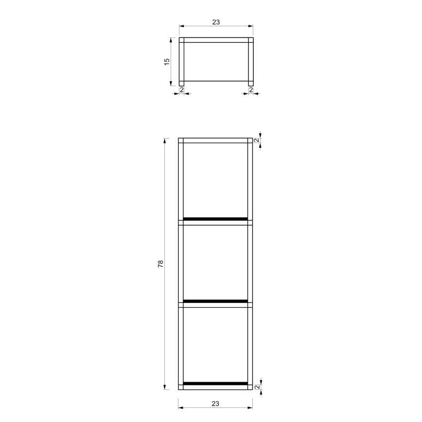 Nástenný držiak uterákov 78x23 cm biela