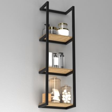 Nástenný držiak uterákov 78x23 cm čierna