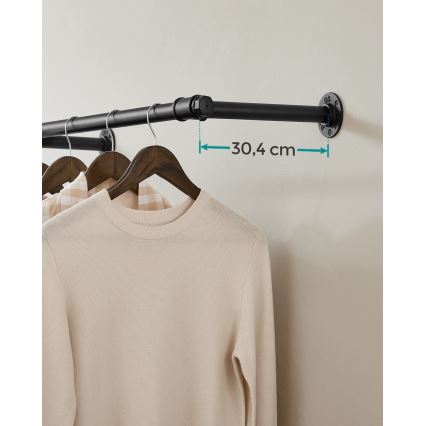 Nástenný vešiak na ramienka LINEA čierny