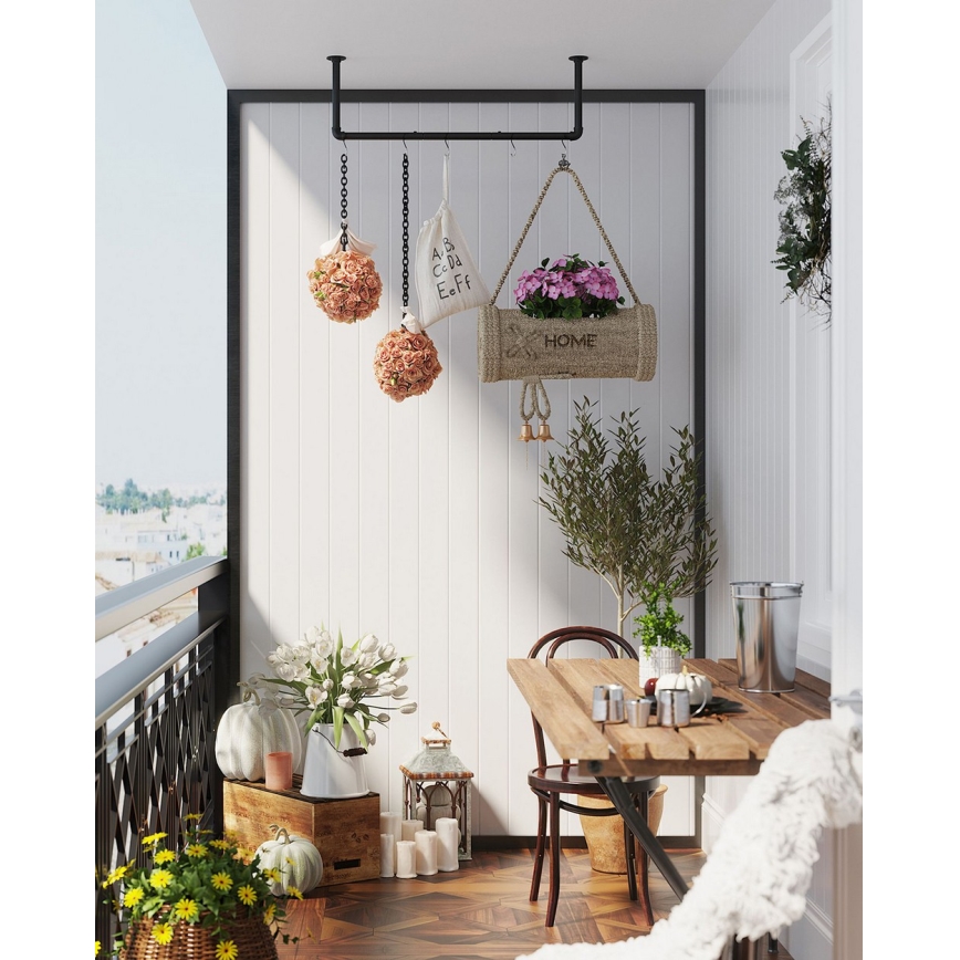 Nástenný vešiak na ramienka LINEA čierny