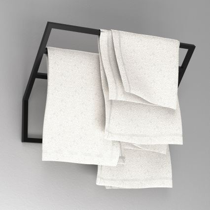Nástenný vešiak na uteráky 37x60 cm čierna
