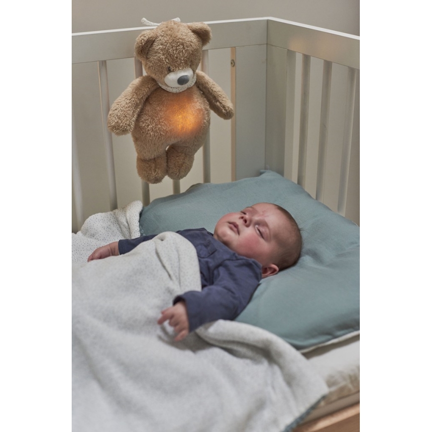 Nattou - Uspávadlo s melódiou a svetlom SLEEPY BEAR 4v1 hnedá