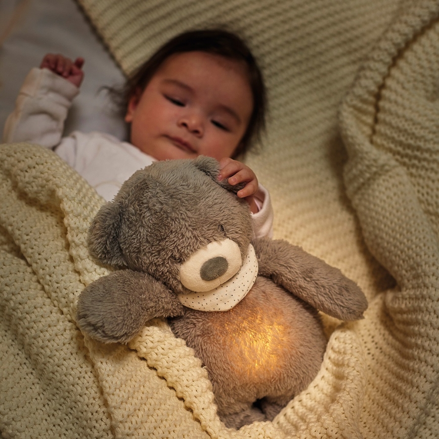 Nattou - Uspávadlo s melódiou a svetlom SLEEPY BUNNY 4v1 hnedá