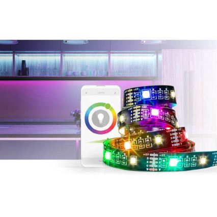 LED RGB Stmievateľný pásik SmartLife 2,4m LED/4W/5V