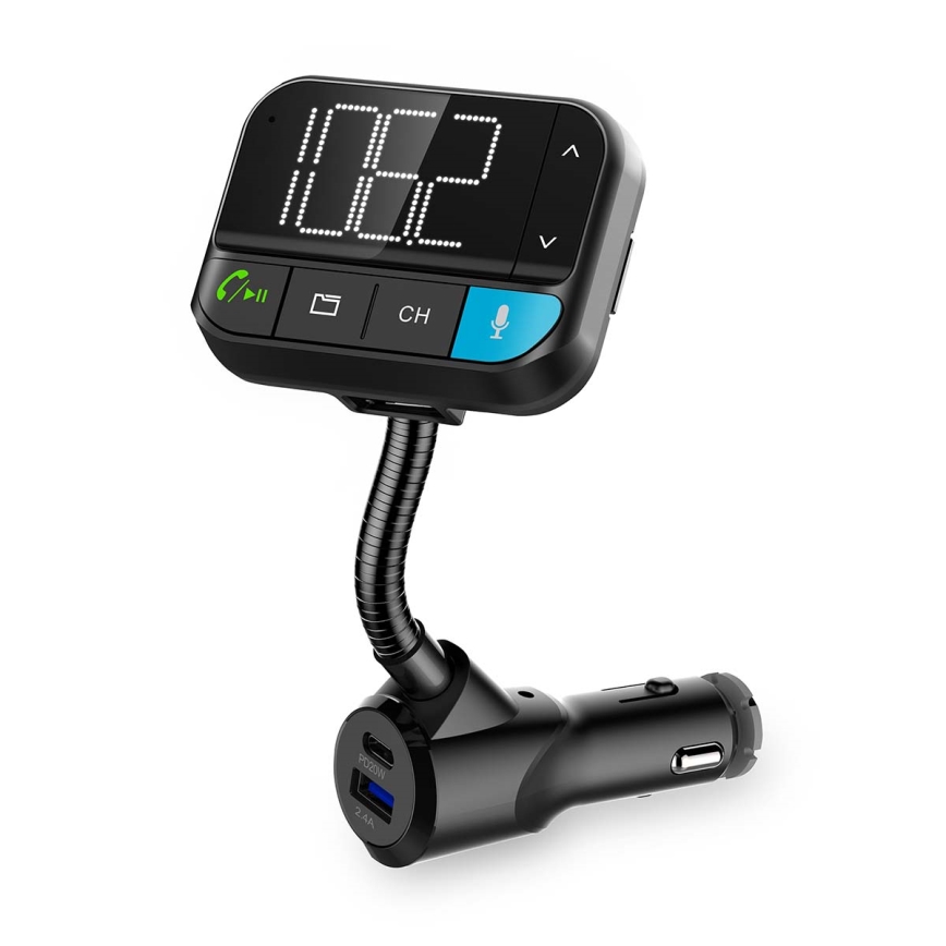 FM vysielač do auta s funkciou handsfree