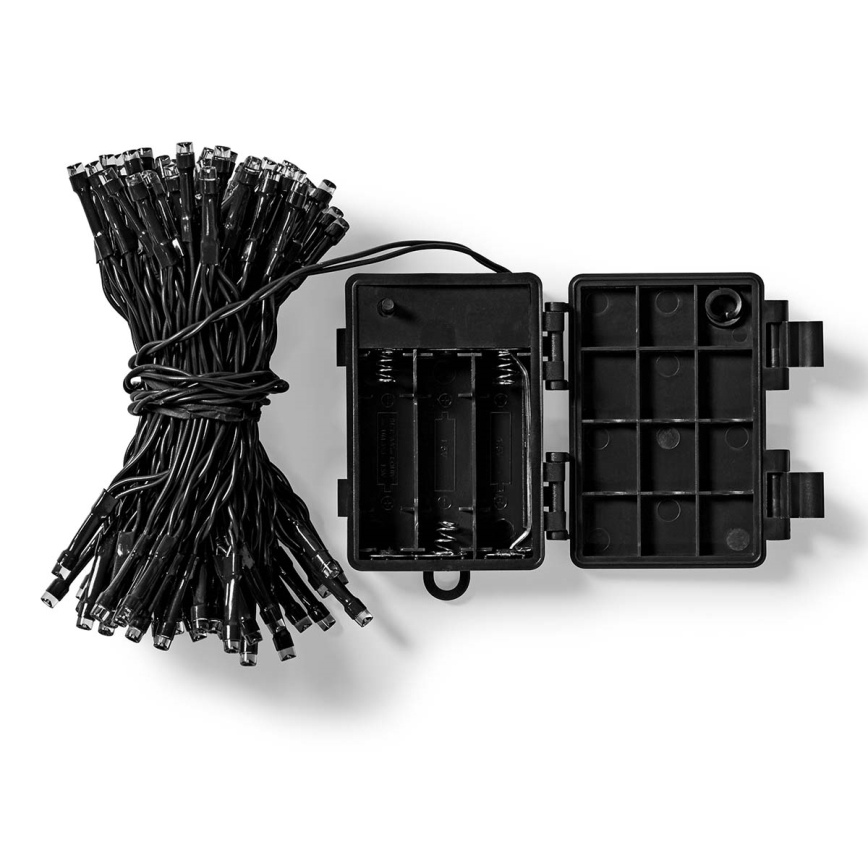 LED vonkajší reťaz 48xLED/7 funkcií/3xAA 4,1m IP44 teplá biela