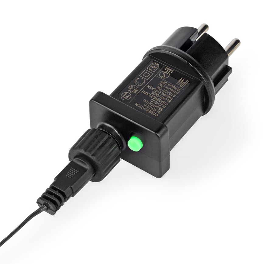 LED vonkajší svetelný reťaz 700xLED/7 režimov 17m IP44 teplá biela