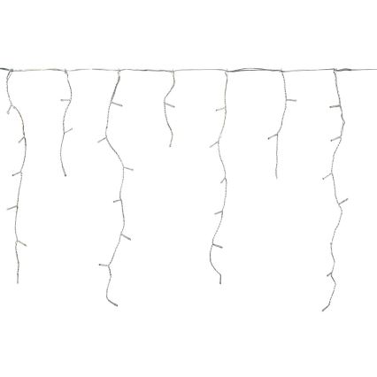 LED vonkajší záves, 180 LED, 7 funkcií, 10,9 m, IP44, studená biela