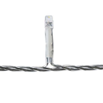LED vonkajší záves, 180 LED, 7 funkcií, 10,9 m, IP44, studená biela