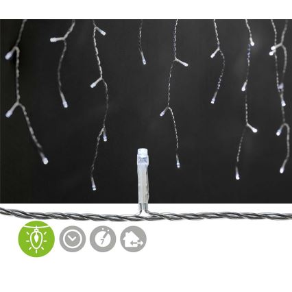 LED Vonkajší záves 360xLED/7 funkcií 14m IP44 studená biela