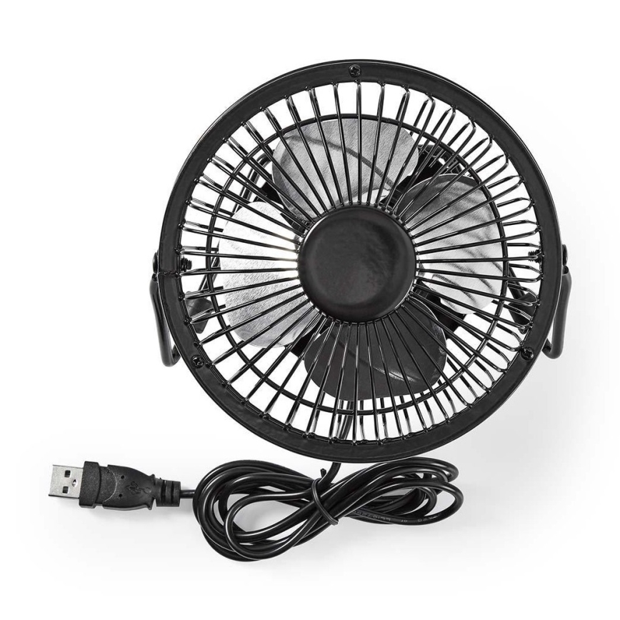 Stolný ventilátor 3W/USB 10 cm čierny