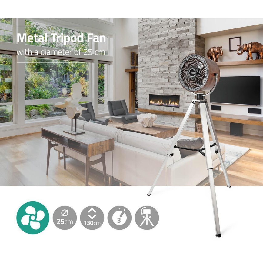 Ventilátor na statíve 45W/230V wenge/strieborná