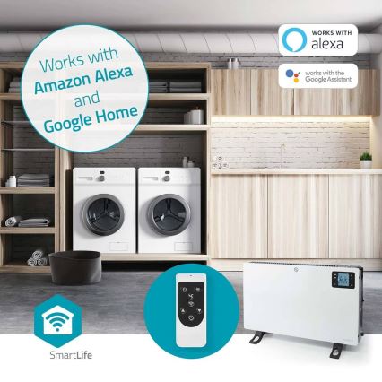 Elektrický priamotop/konvektor 750/1250/2000W/230V Wi-Fi Tuya + diaľkové ovládanie