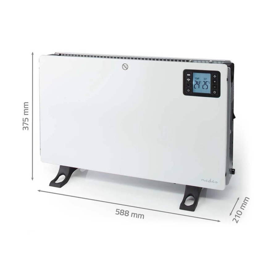 Elektrický priamotop/konvektor 750/1250/2000W/230V Wi-Fi Tuya + diaľkové ovládanie