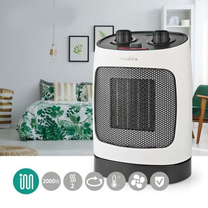 Ventilátor s keramickým vykurovacím telesom 1000/2000W/230V