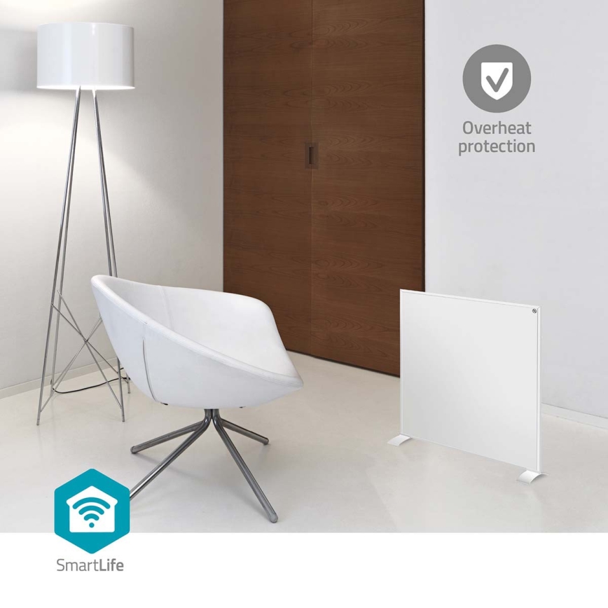 Infračervený vykurovací panel 350W/230V 59,8x62 cm IP44 Wi-Fi Tuya + diaľkové ovládanie