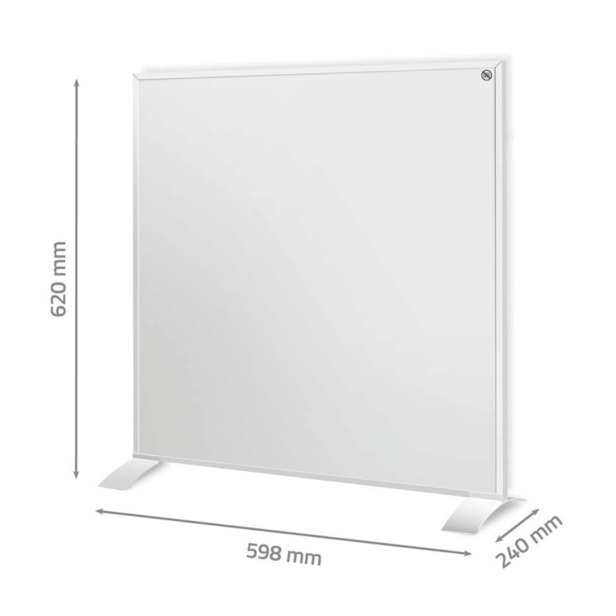 Infračervený vykurovací panel 350W/230V 59,8x62 cm IP44 Wi-Fi Tuya + diaľkové ovládanie