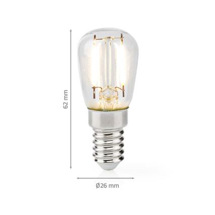 LED Žiarovka do chladničky T26 E14/2W/230V 2700K