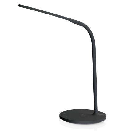 LED Stmievateľná dotyková flexibilná stolná lampa s 15W bezdrôtovým nabíjaním Qi LED/5,5W/230V 2700-6500K čierna