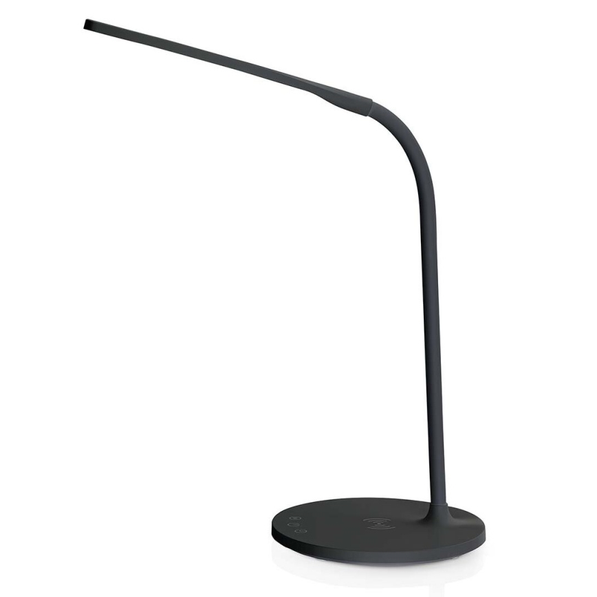 LED Stmievateľná dotyková flexibilná stolná lampa s 15W bezdrôtovým nabíjaním Qi LED/5,5W/230V 2700-6500K čierna