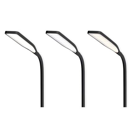 LED Stmievateľná dotyková flexibilná stolná lampa s 15W bezdrôtovým nabíjaním Qi LED/5,5W/230V 2700-6500K čierna