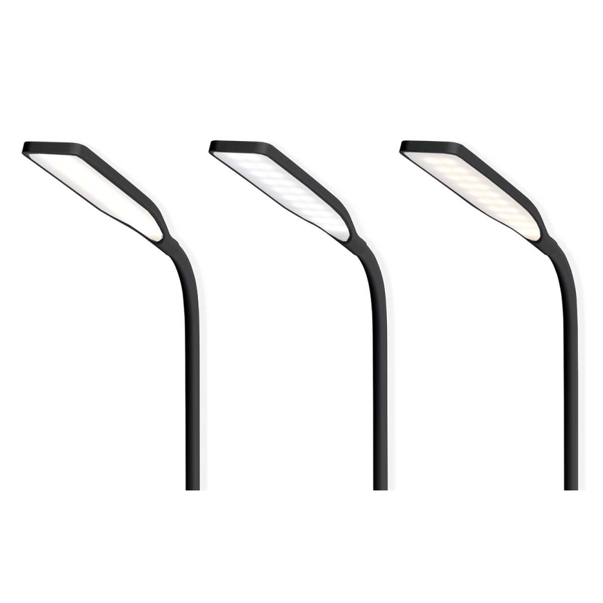 LED Stmievateľná dotyková flexibilná stolná lampa s 15W bezdrôtovým nabíjaním Qi LED/5,5W/230V 2700-6500K čierna