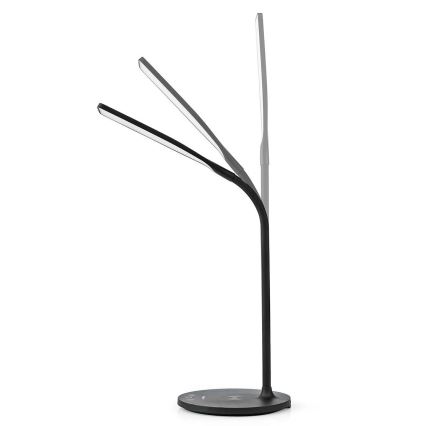 LED Stmievateľná dotyková flexibilná stolná lampa s 15W bezdrôtovým nabíjaním Qi LED/5,5W/230V 2700-6500K čierna