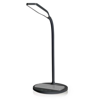 LED Stmievateľná dotyková flexibilná stolná lampa s 15W bezdrôtovým nabíjaním Qi LED/5,5W/230V 2700-6500K čierna
